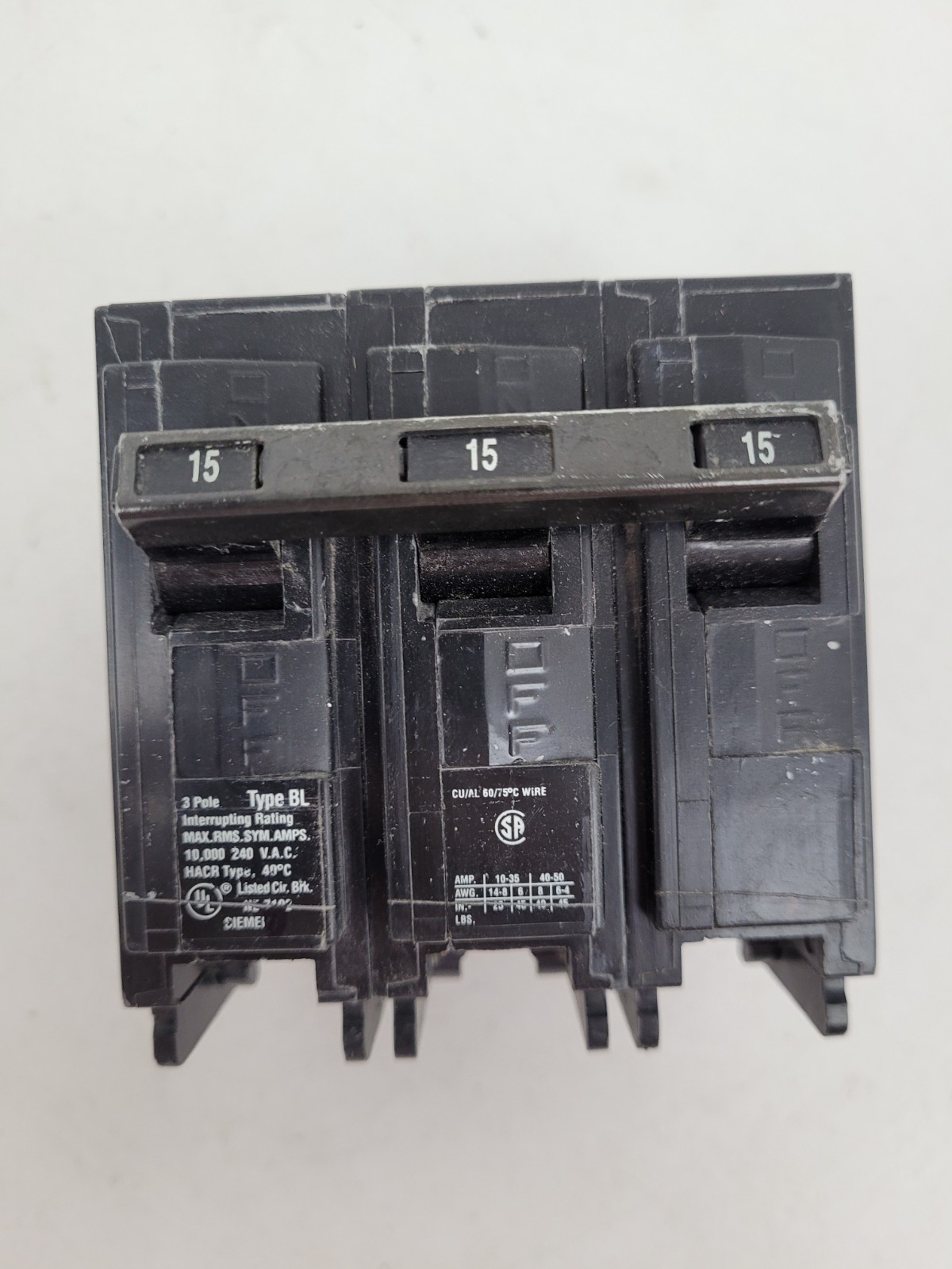 B315 Siemens 15 Amp 240 Volt Circuit Breaker – Next Day Option
