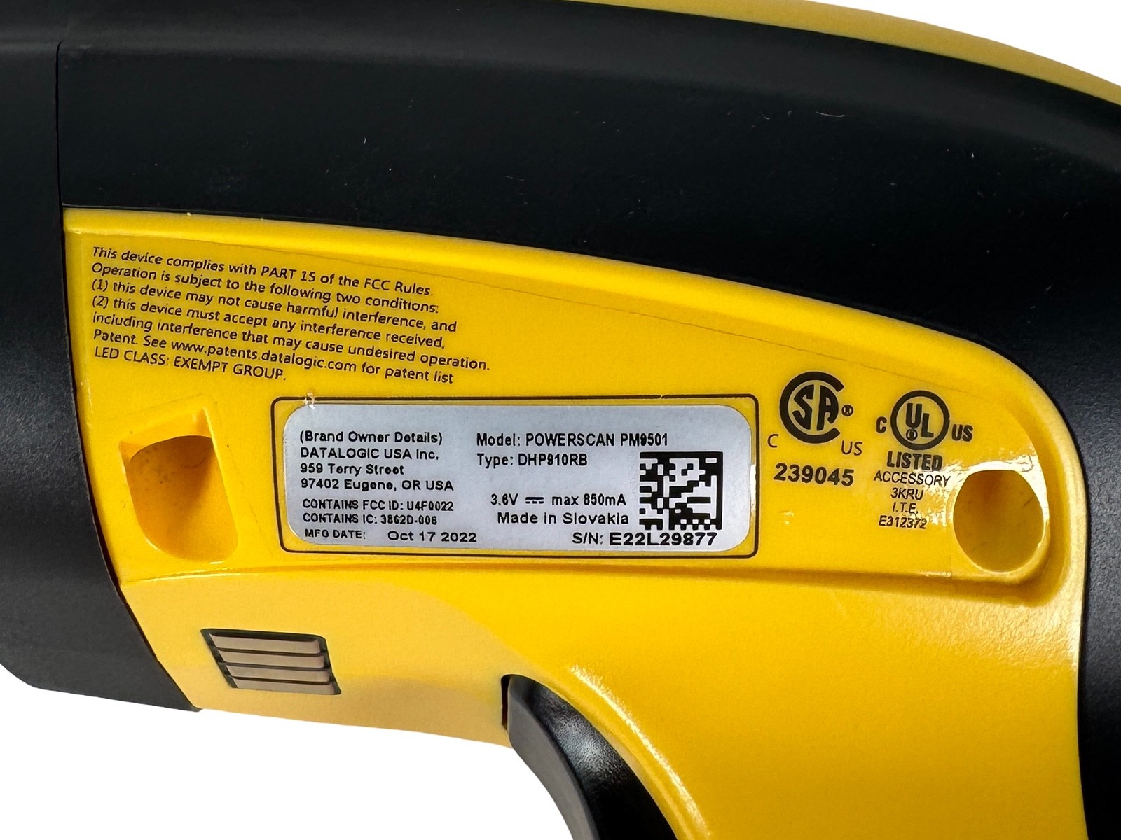 🔥NEW! Datalogic PowerScan PM9501 DHP910RB Wireless Barcode Scanner w/Battery⚡️