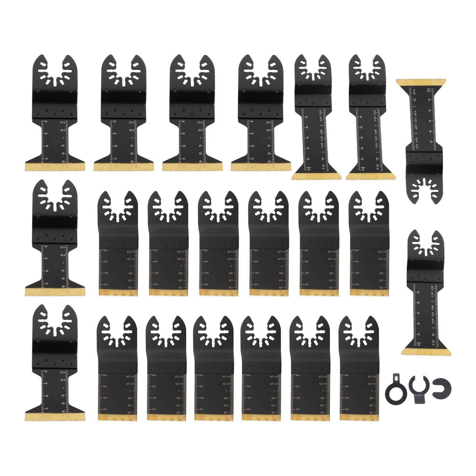 Titanium Oscillating Saw Blades Kit 22 PCS Multitool Cutting Blades for Metal