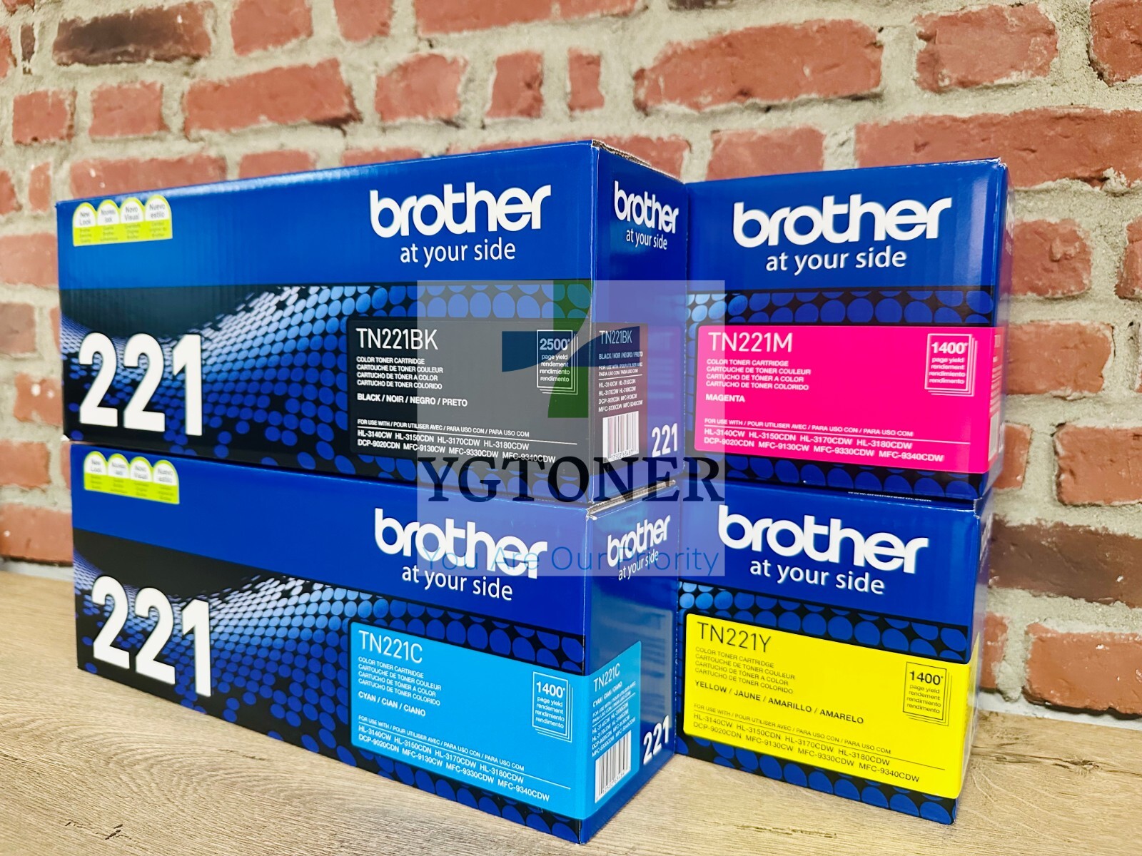 Brother TN221 CMYK 4 Colour Set Toner Cartridge