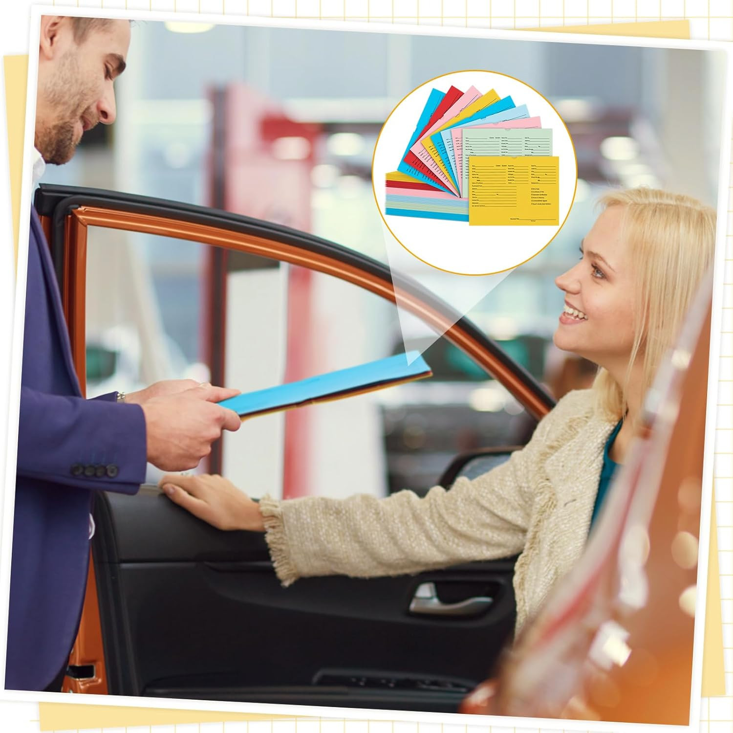 120 Pcs 9 X 12 in Vehicle Dealer Jackets for Car Sales 32Lb Colored Printed Deal