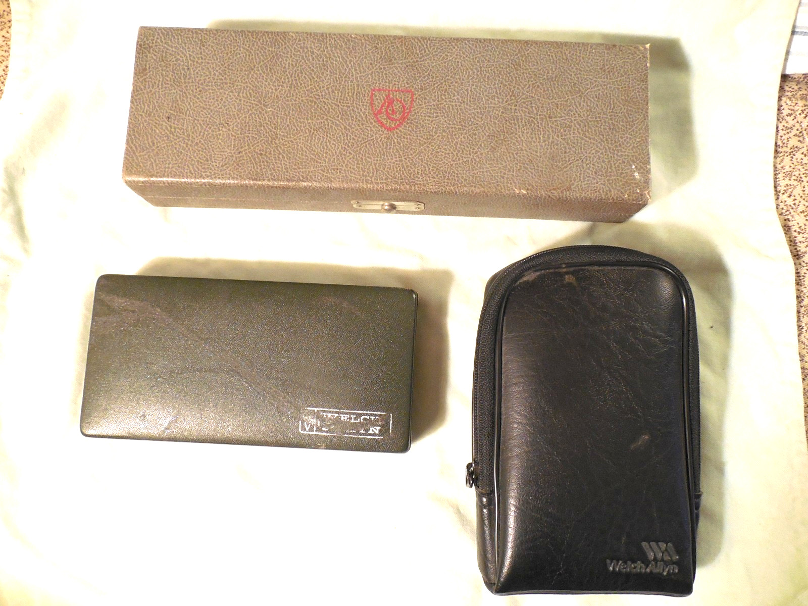 Lot 3 Welch Allyn Medical Exam Kits ENT Ear Nose Throat for Parts or Restore