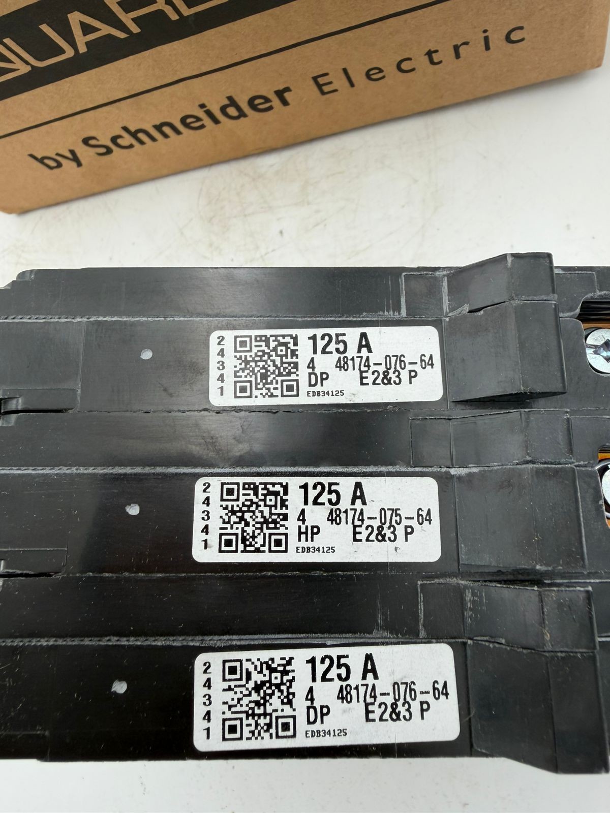 SCHNEIDER SQUARE D EDB34125 CIRCUIT BREAKER 125A 3 POLES