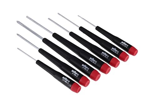 Wiha 26197 Precision Screwdriver Set, 7-Piece Mini Slotted & Phillips