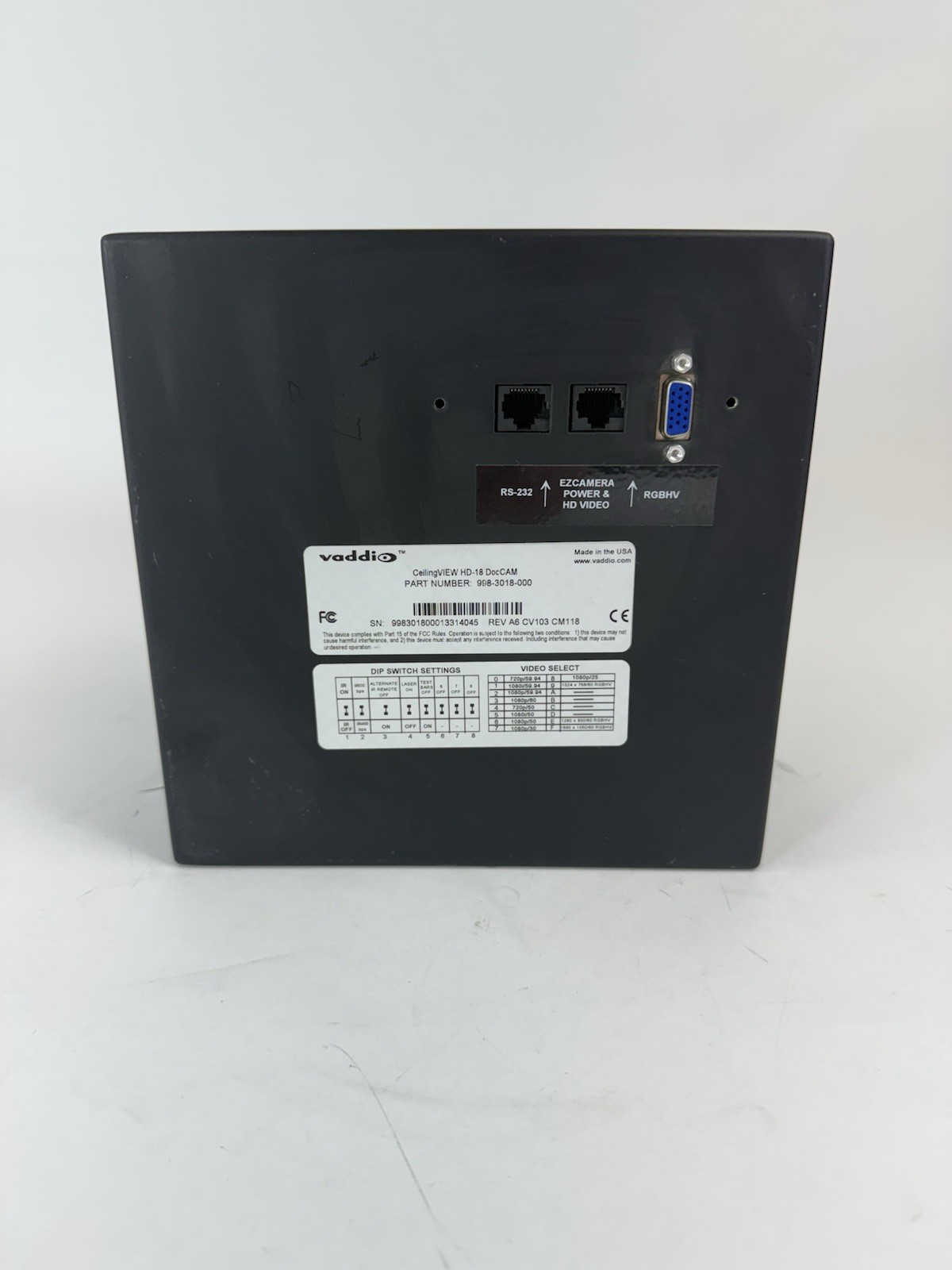Vaddio CeilingVIEW HD-18 DocCAM 998-3018-000