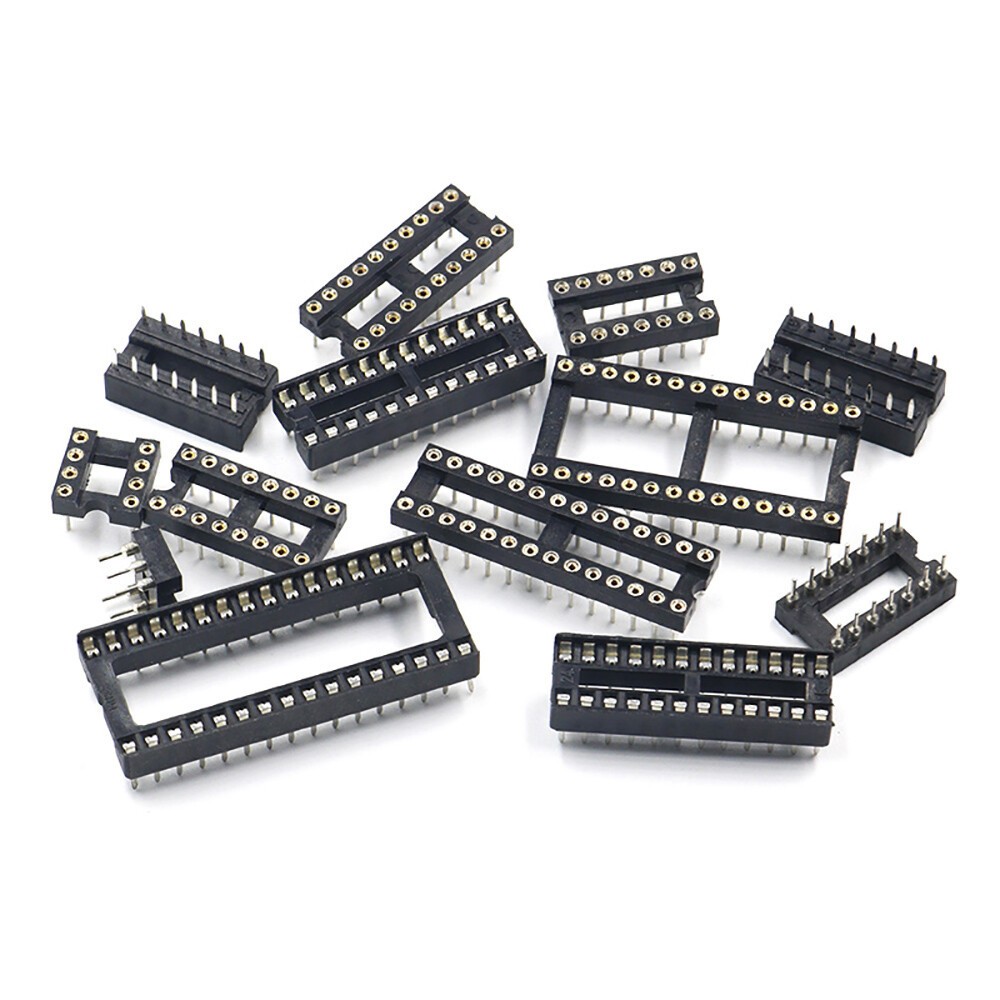 DIL IC Sockets Integrated Circuit Socket DIP Holder 6/8/14/16/18/20/24/28/40 Pin