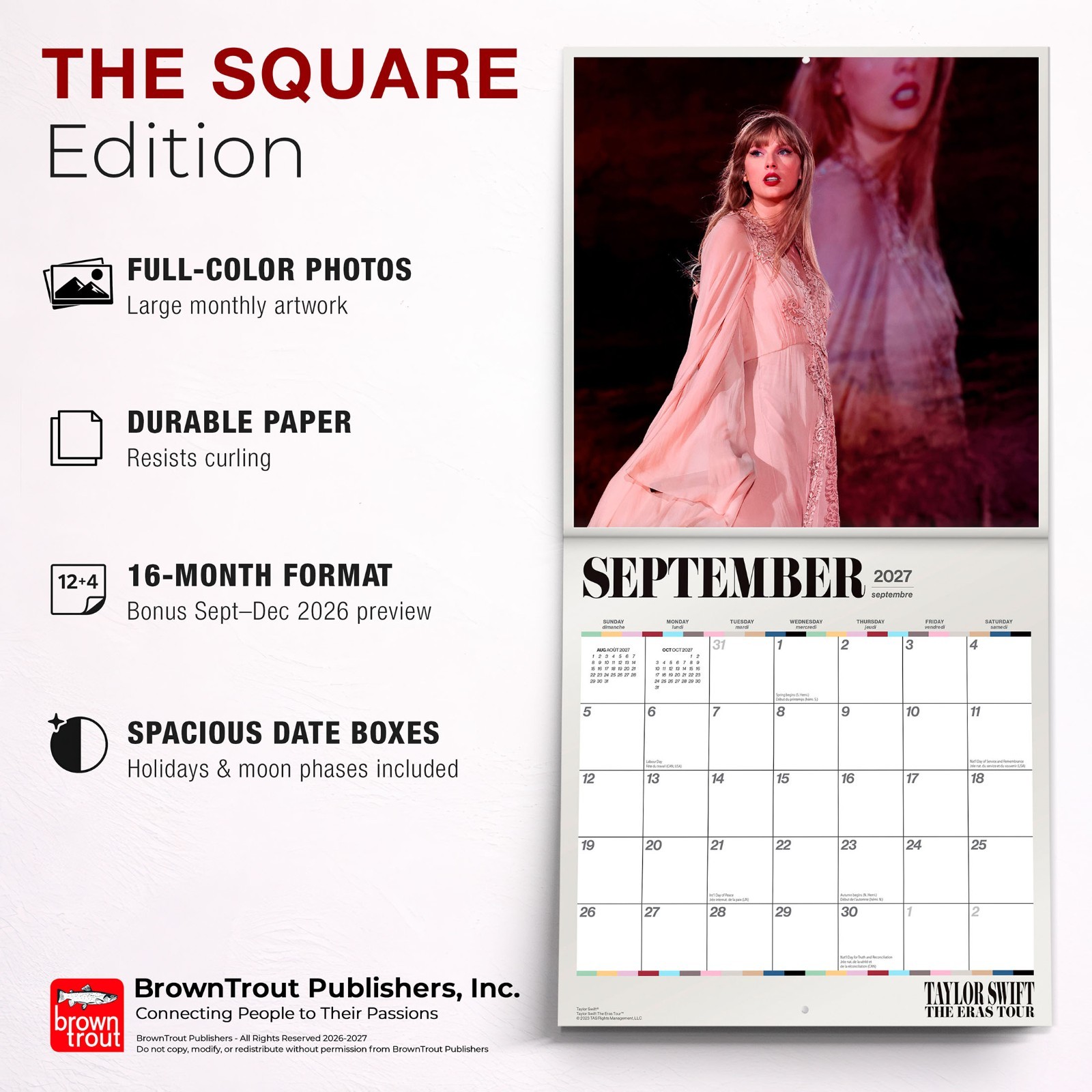Taylor Swift OFFICIAL | 2027 12×24″ (Hanging) Monthly Square Wall Calendar