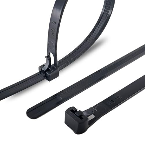 Reusable Zip Ties 8 Inch Releasable Plastic Cable Tie Straps 100 Pack 8 inch