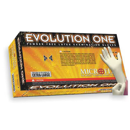 Ansell Ev-2050-L Microflex Evolution One, Latex Disposable Gloves, 5.5 Mil,