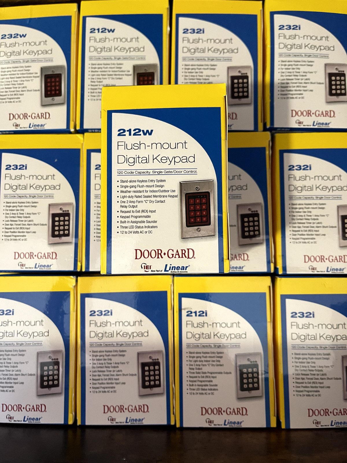 Keypad linear IEI 212w flush-mount 12/24V AC or DC Weather Resistant