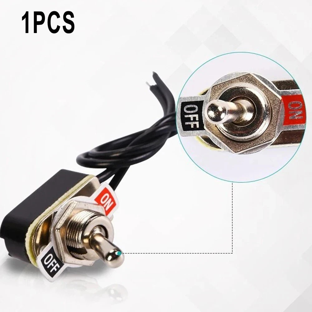 SPST Toggle Switch 6A 125V On Off Rocker Switch with Wire 12mm Mount