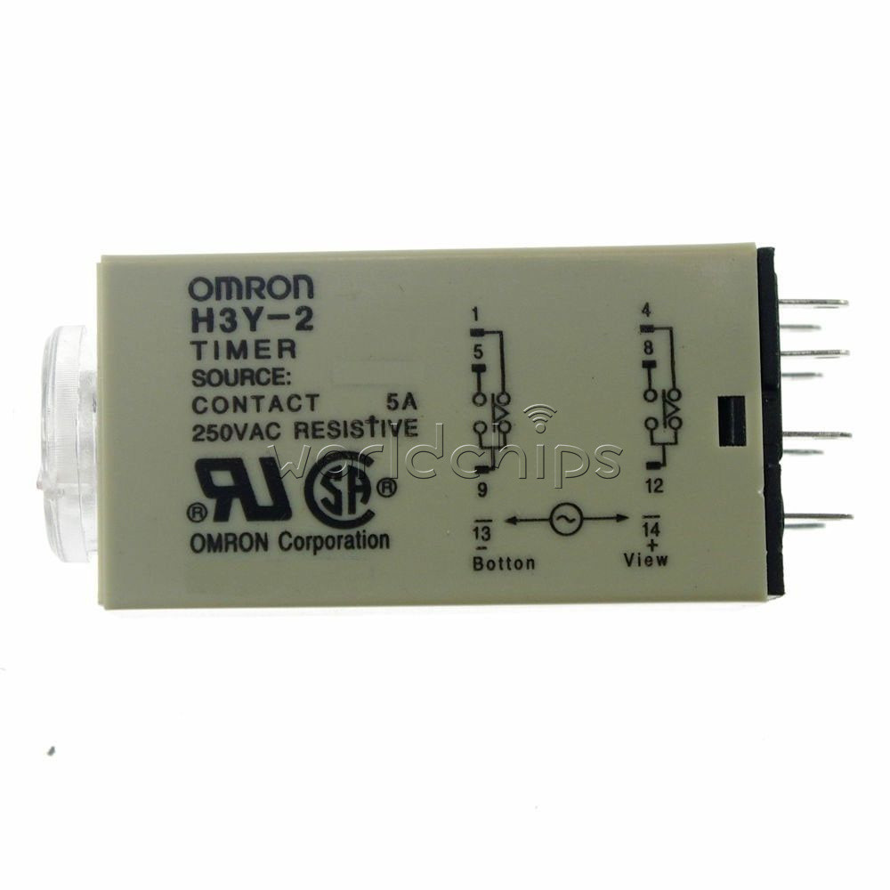 H3Y-2 DC 12V 5A 8 Pins DPDT 0-30 Minutes Timer Time Relay Delay with Base