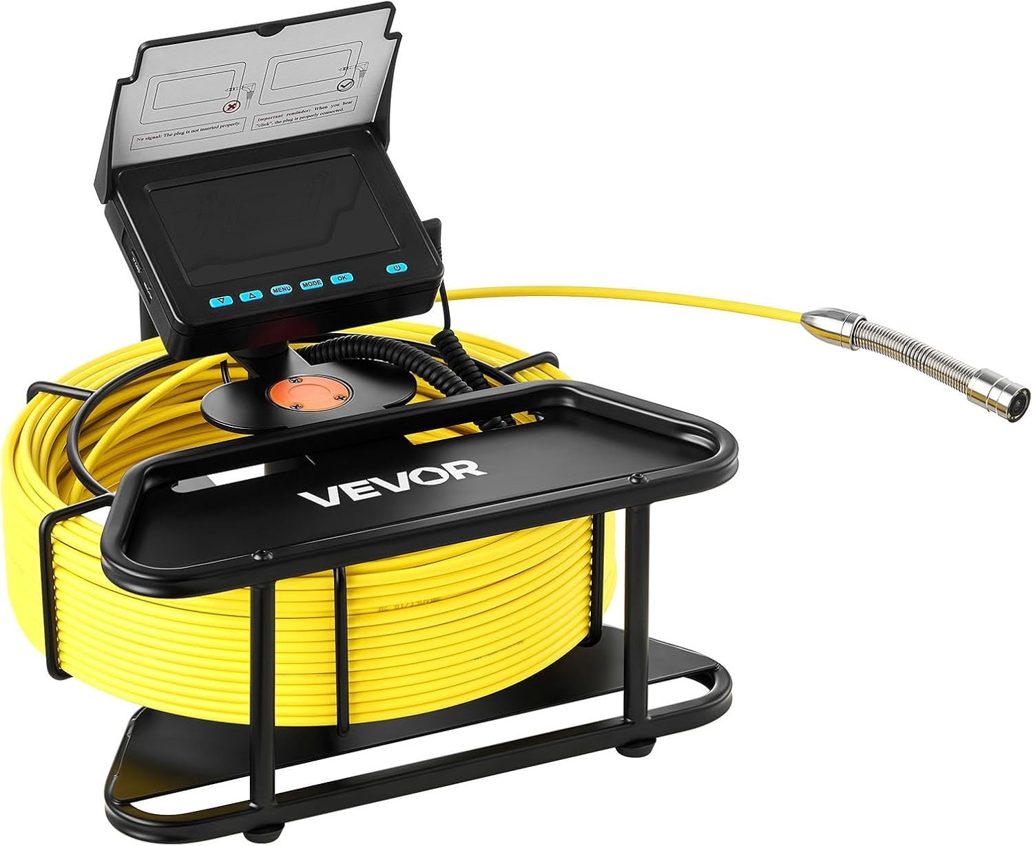 4.3» Drain Inspection Camera with 6 LEDs & 4500mAh Battery for Pipe Inspections