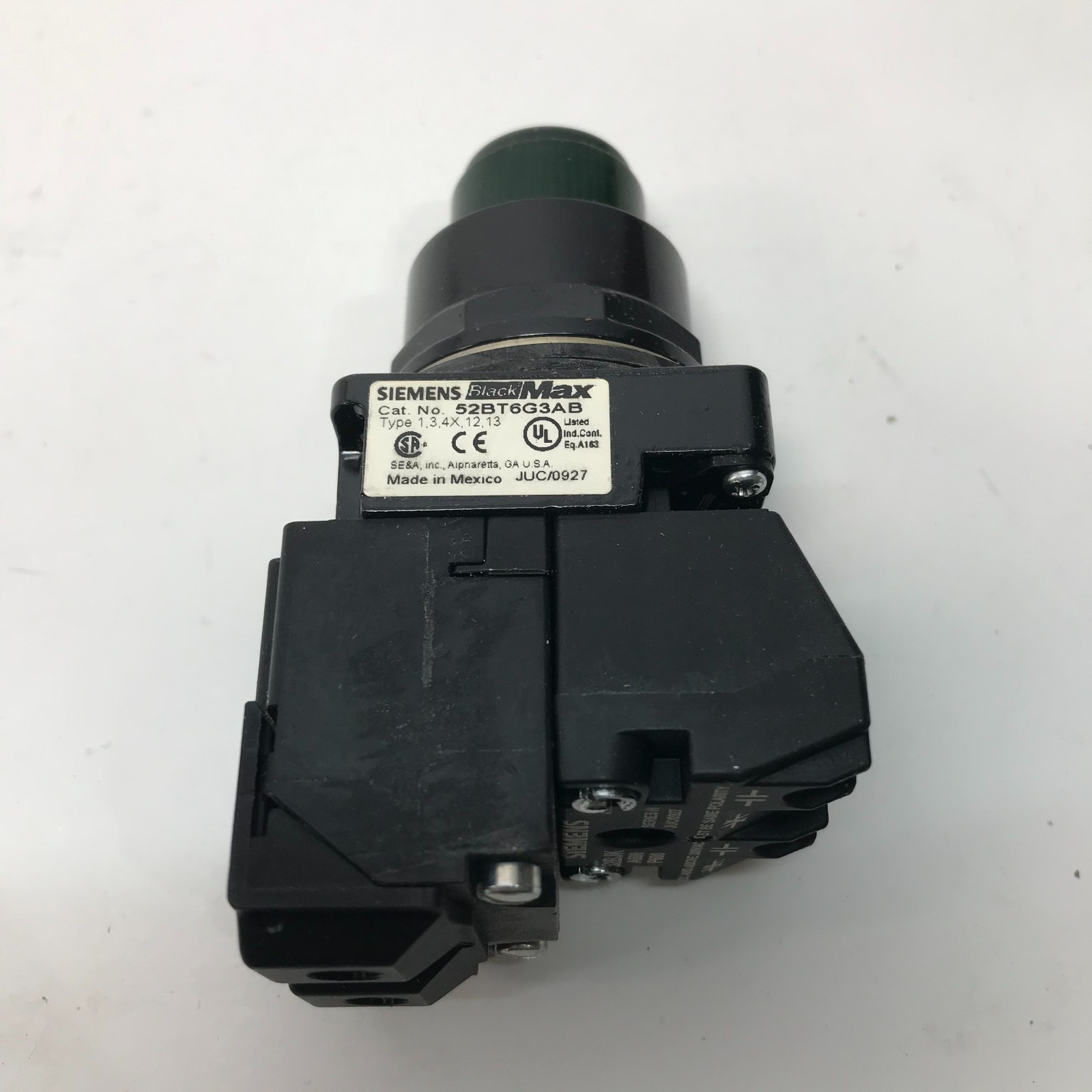 Siemens 52BT6G3AB Push to Test Pilot Light Transformer Type, 120 Volts – New