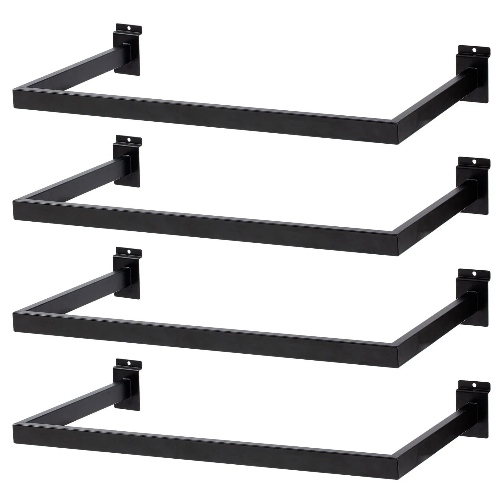 Slatwall U-Shaped Rectangular Tubing Hangrail – 24″x12″, Slatwall Accessories…