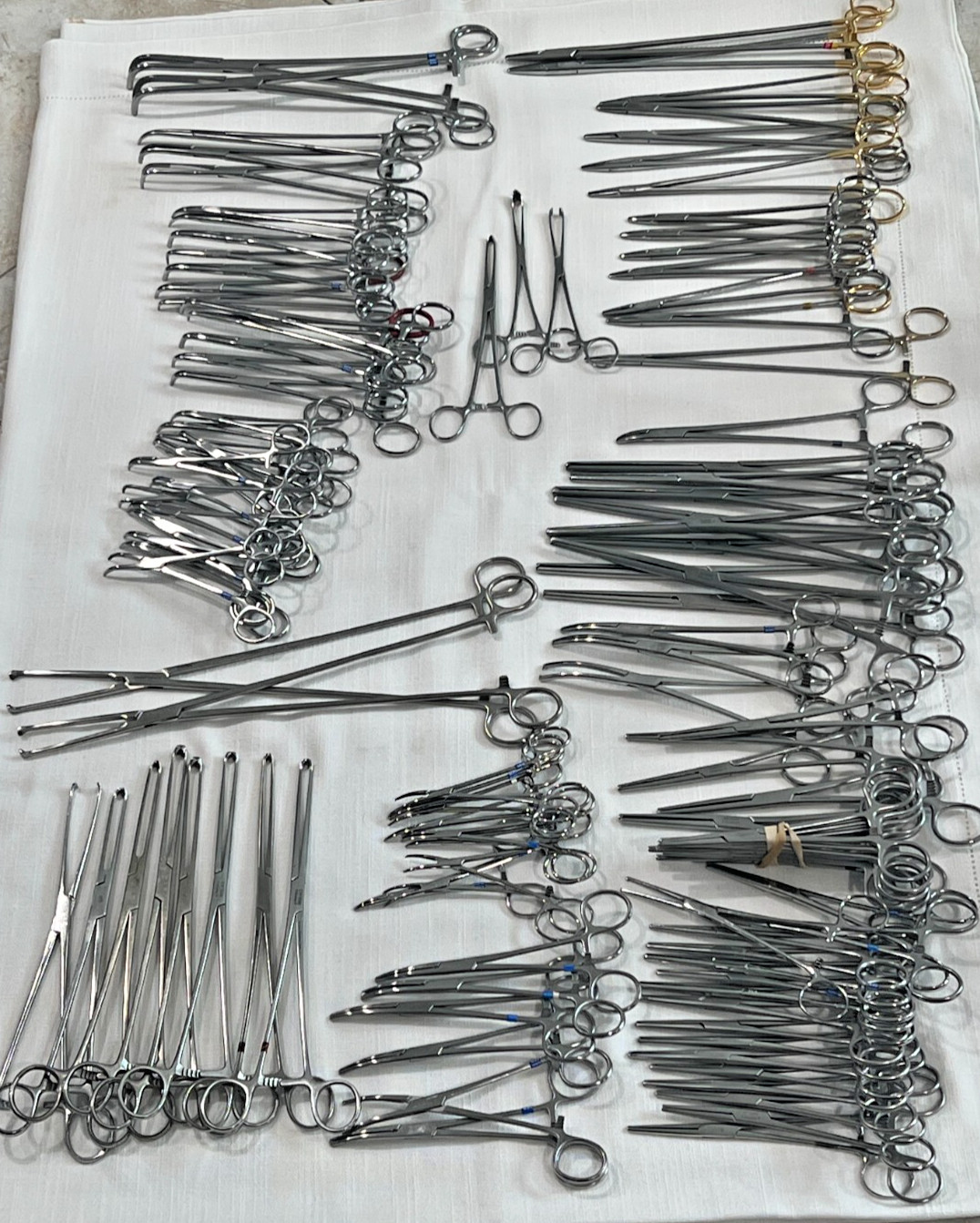 Assorted Lot of 108 Various Brand & Size Of OR Medical Surgical Instruments, S.S