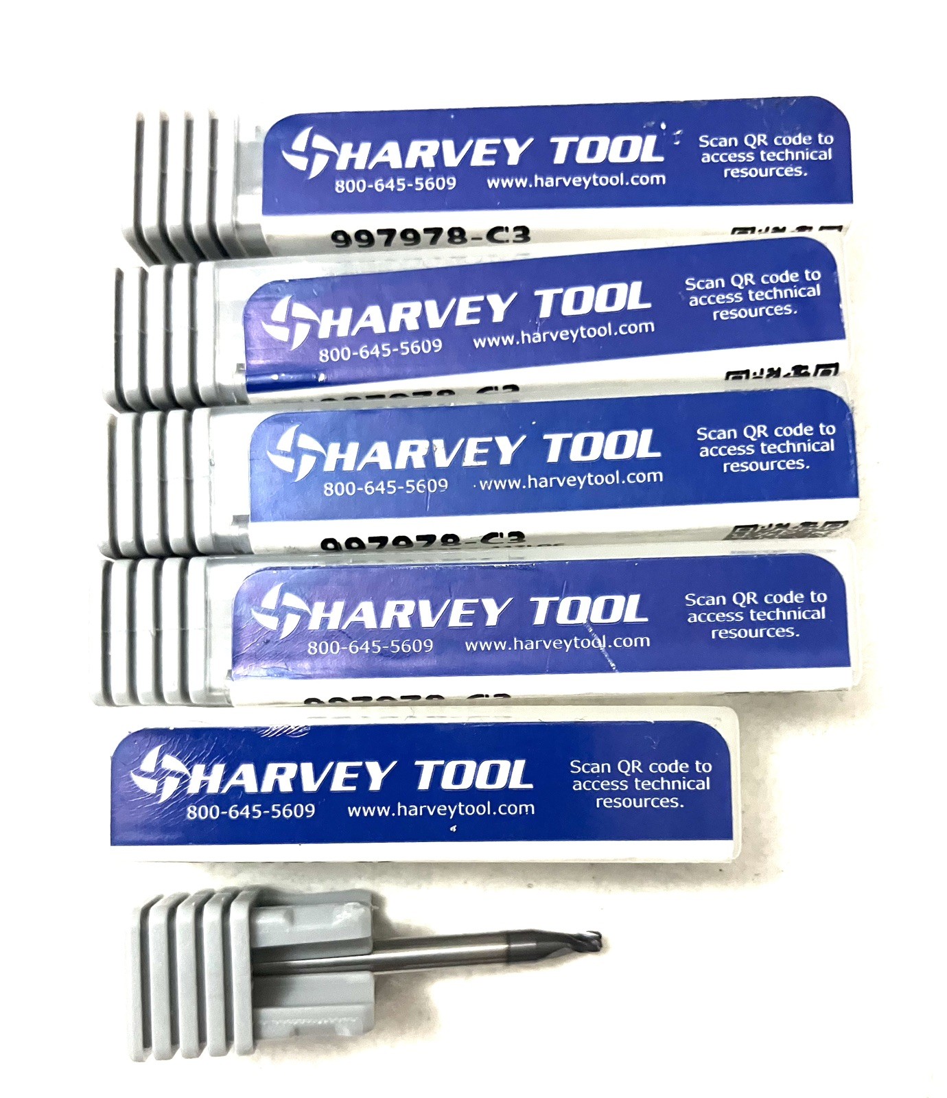 Harvey Tool 997978-C3 5/64″ 4FL Corner Radius End Mill .015R Solid Carbide AlTiN