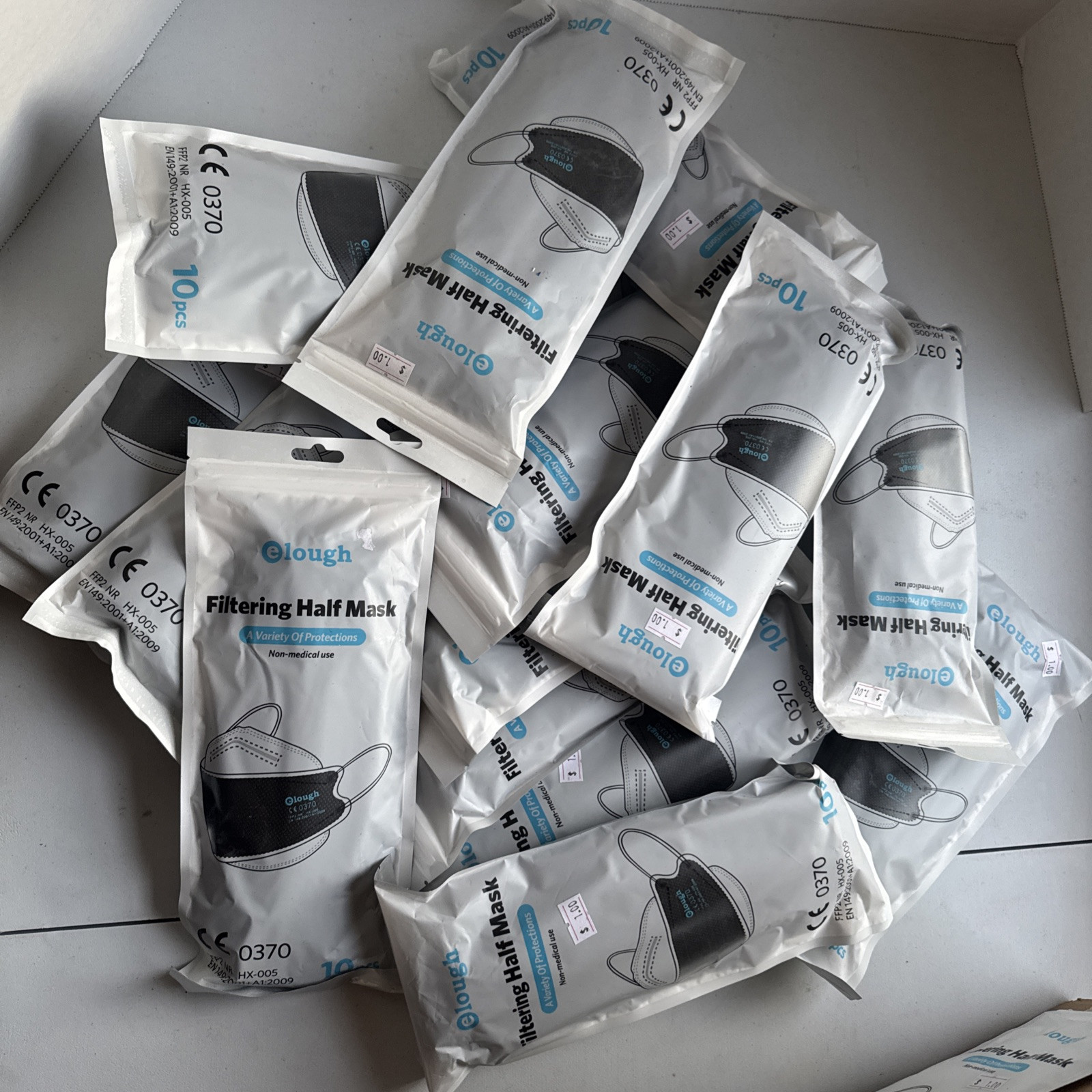 FFP2 NR Filtering Half Mask 10 Masks Per Pack – CE0370 – LOT of 14 – NEW