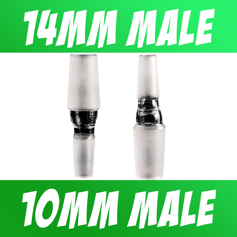 Scientific Lab Glass Adapter Fitting 14mm Male to 10mm Male
