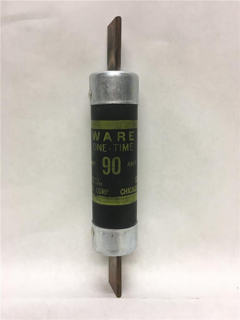 Ware 62-90 One-Time Fuse 250 Volts or Less 90 Amps