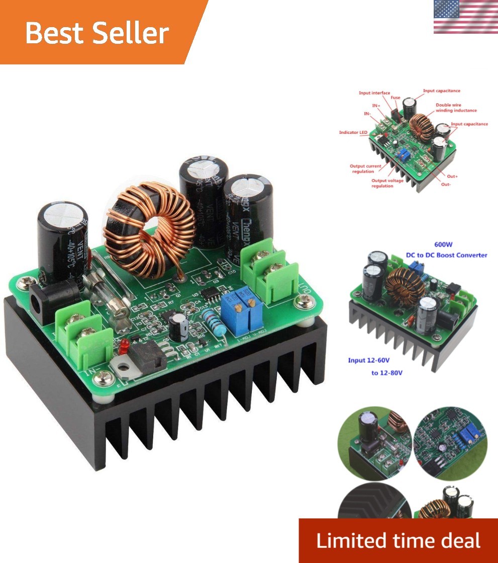 12V-60V to 12V-80V Boost Module 600W – Efficient Power Converter for Electronics