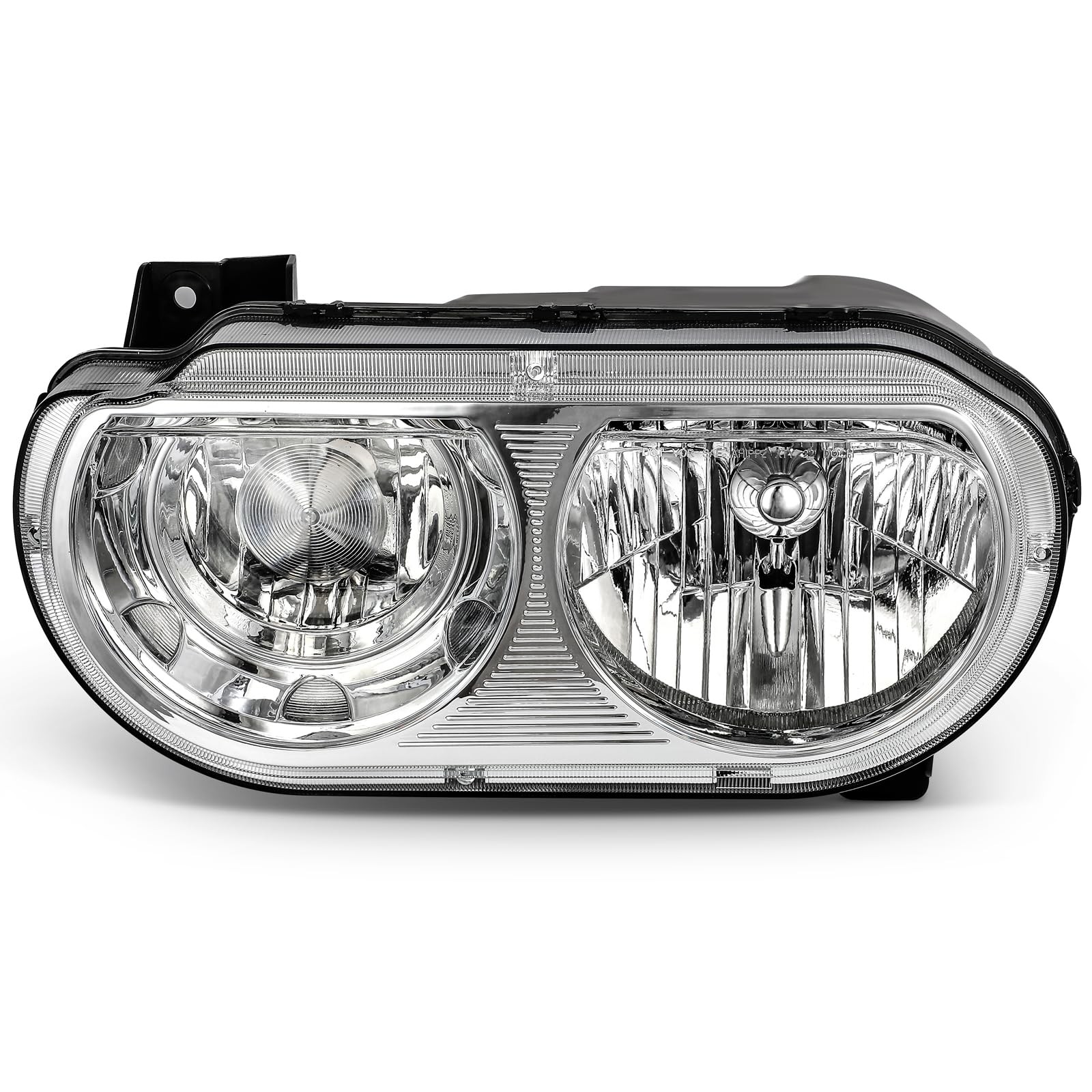 Headlight For 2008-2014 Dodge Challenger Chrome Clear Pair 5028776AA 5028777AA