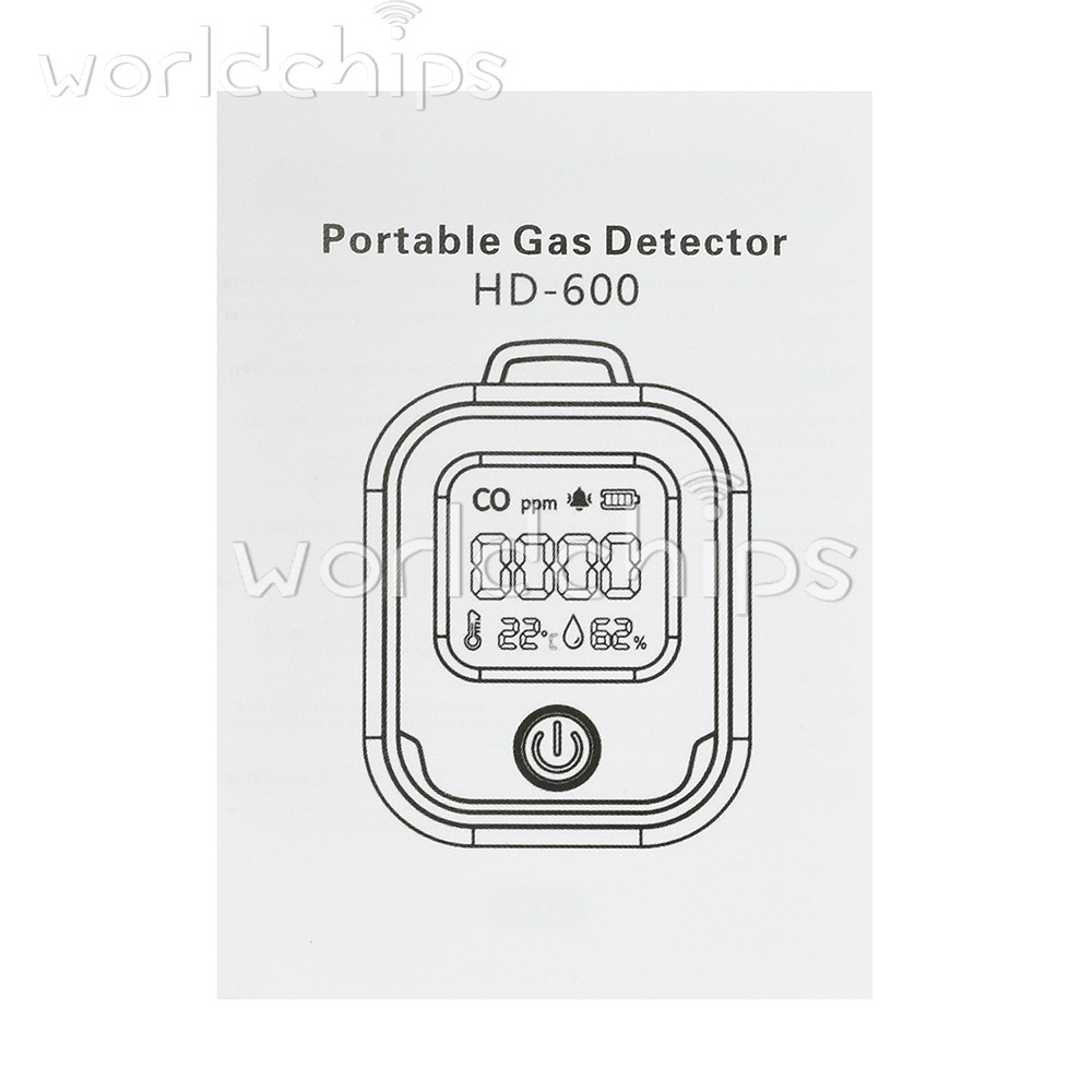 Air Quality Monitor 3-in-1 Carbon Monoxide Detector Temperature Humidity Alarm