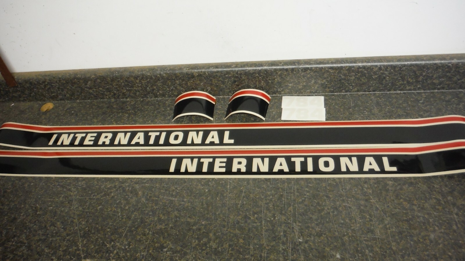 INTERNATIONAL 484 TRACTOR DECAL SET. HOOD AND NUMBERS ONLY. SEE DETAILS/PICS