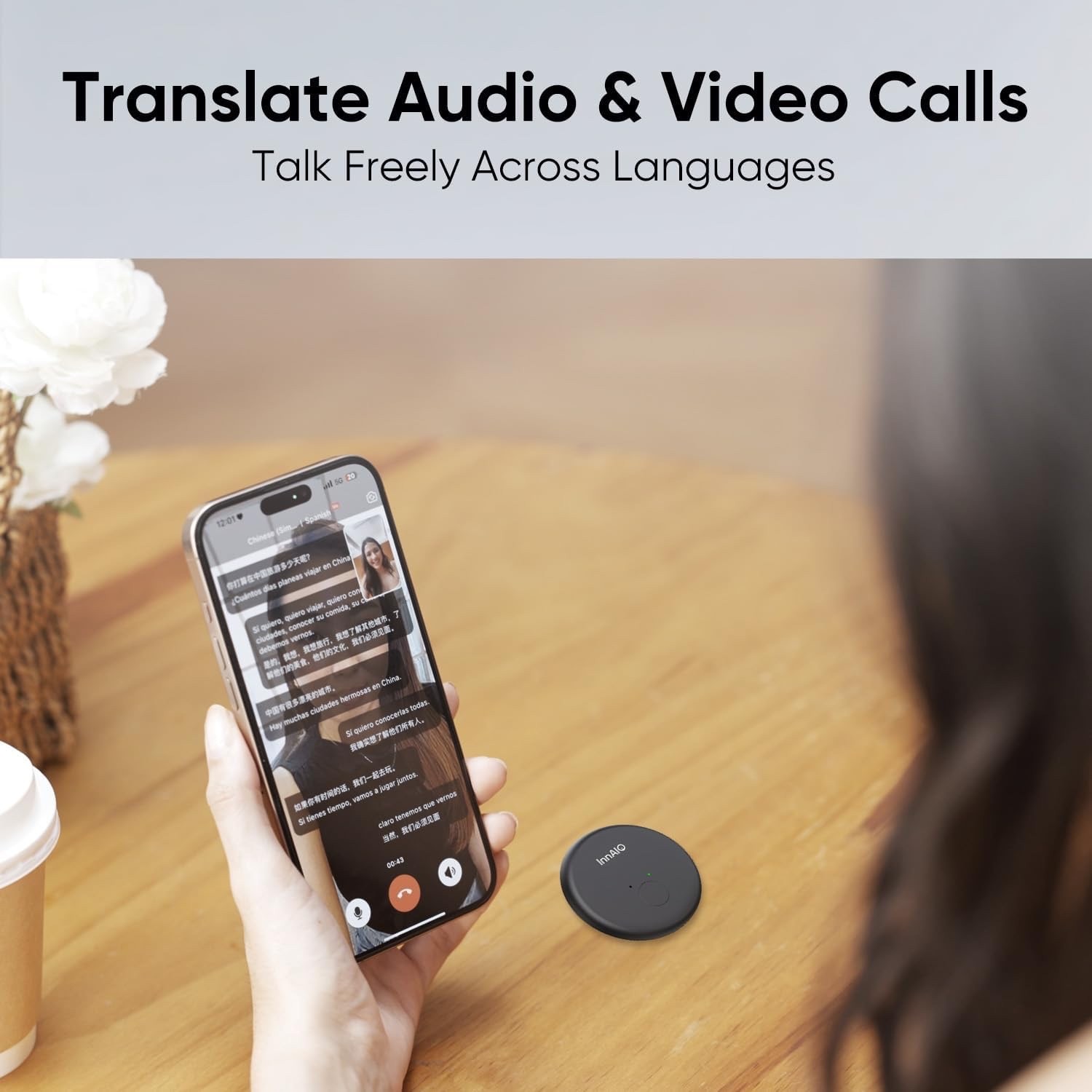AI Language Translator Device with Voice Cloning,GPT-Powered Real-Time Translate