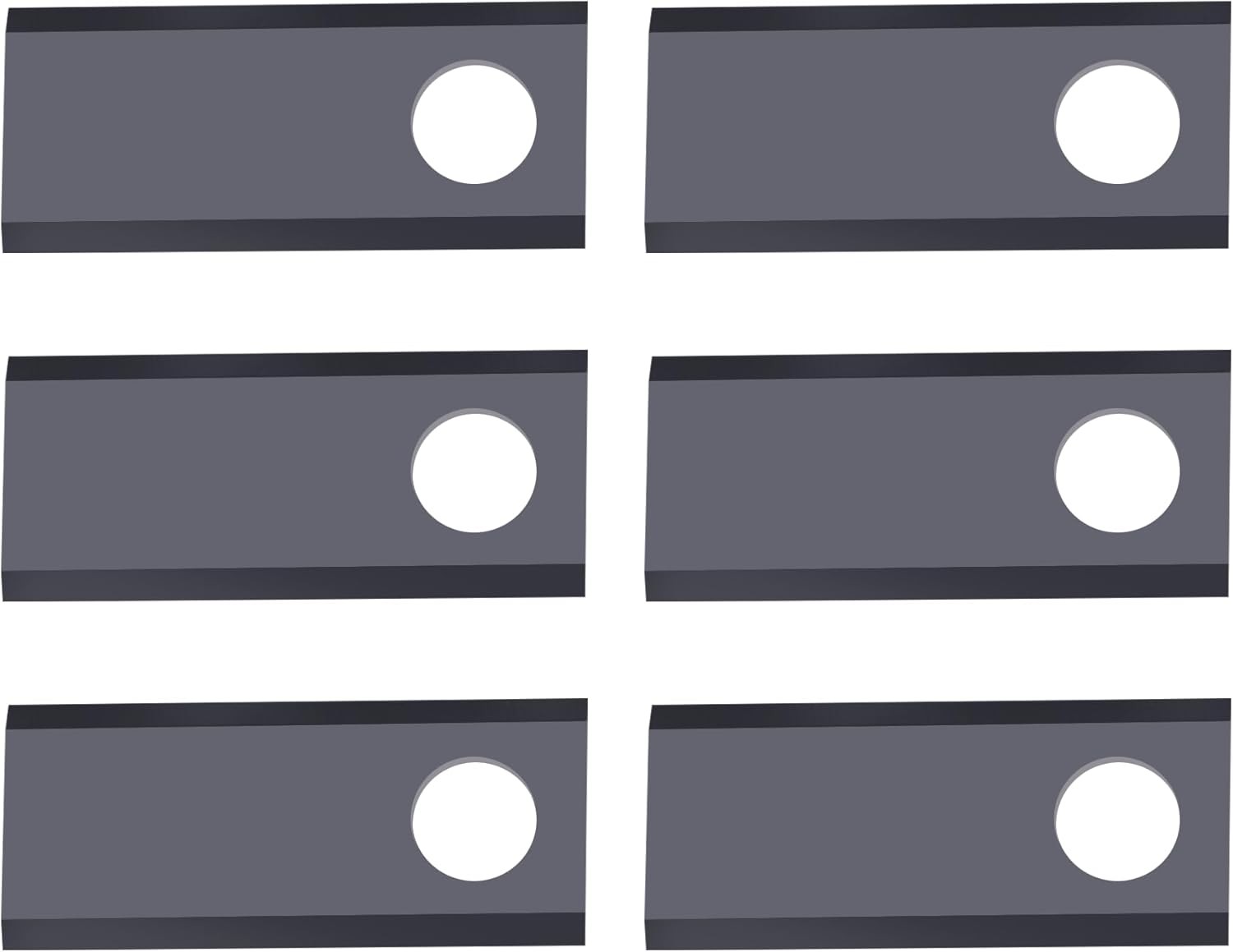 6Pcs Blade Kit For BDR-135, BDR-165, BDR-185 Drum Mowers, Replace KT4012,DM10454