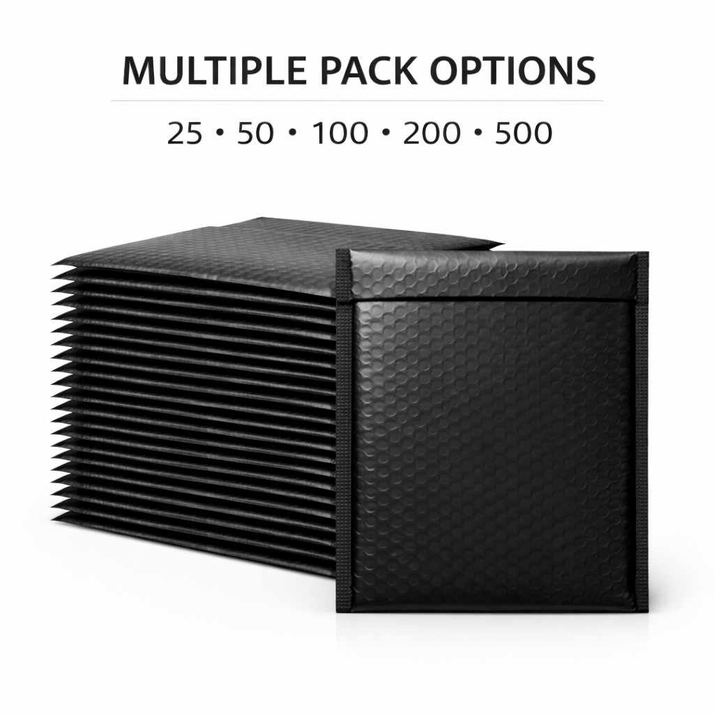 #2 8.5×12 Black Poly Bubble Mailers Padded Envelopes Self Seal Shipping Bags