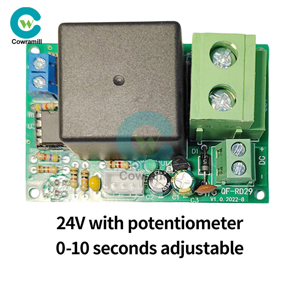 DC12/24V Time Relay Module 0-50Minutes Time Relay with Adjustable Potentiometer