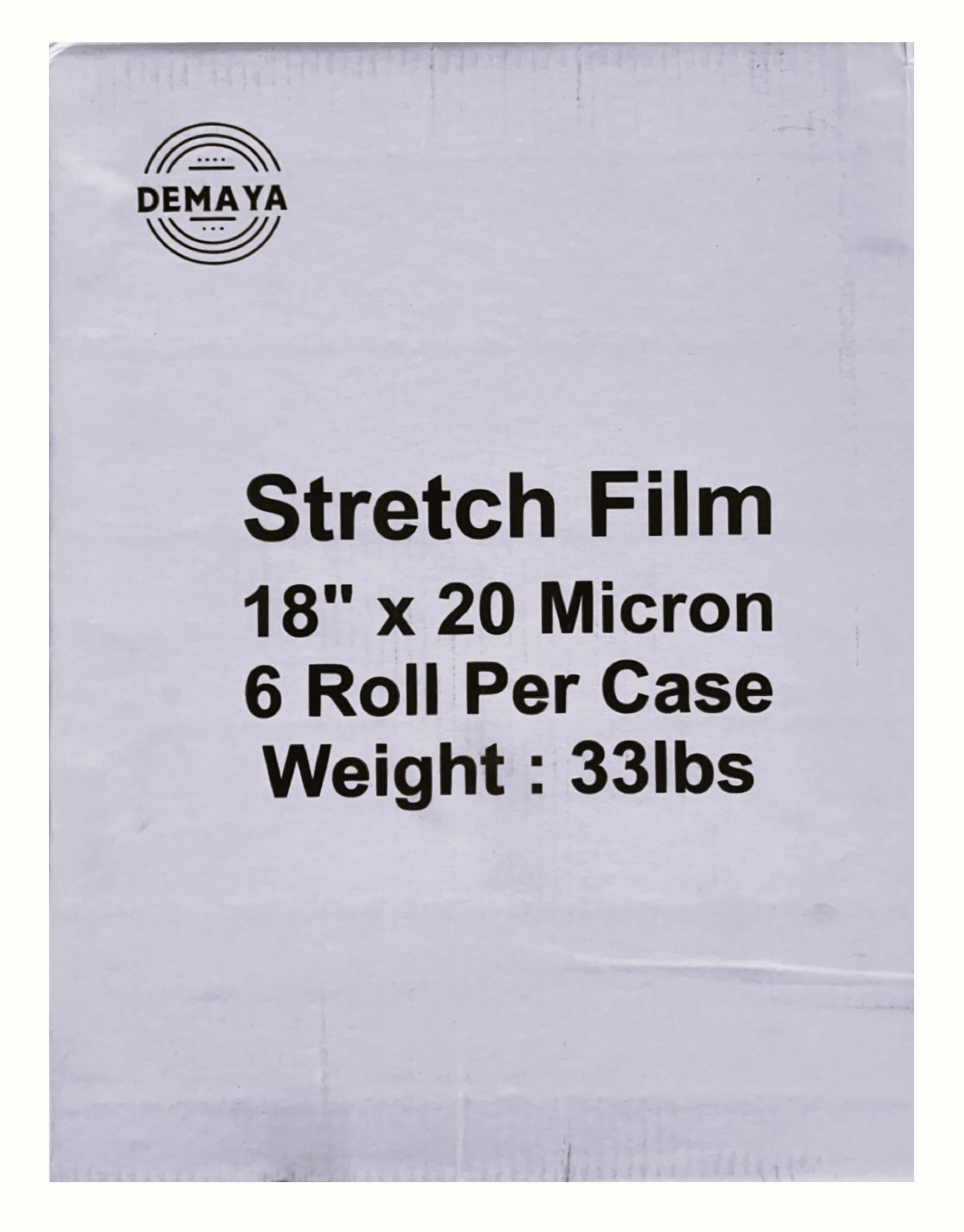 18″ 20 Micron 80 Gauge Pallet Wrap Stretch Film – Hand Shrink Wrap, 6 Rolls