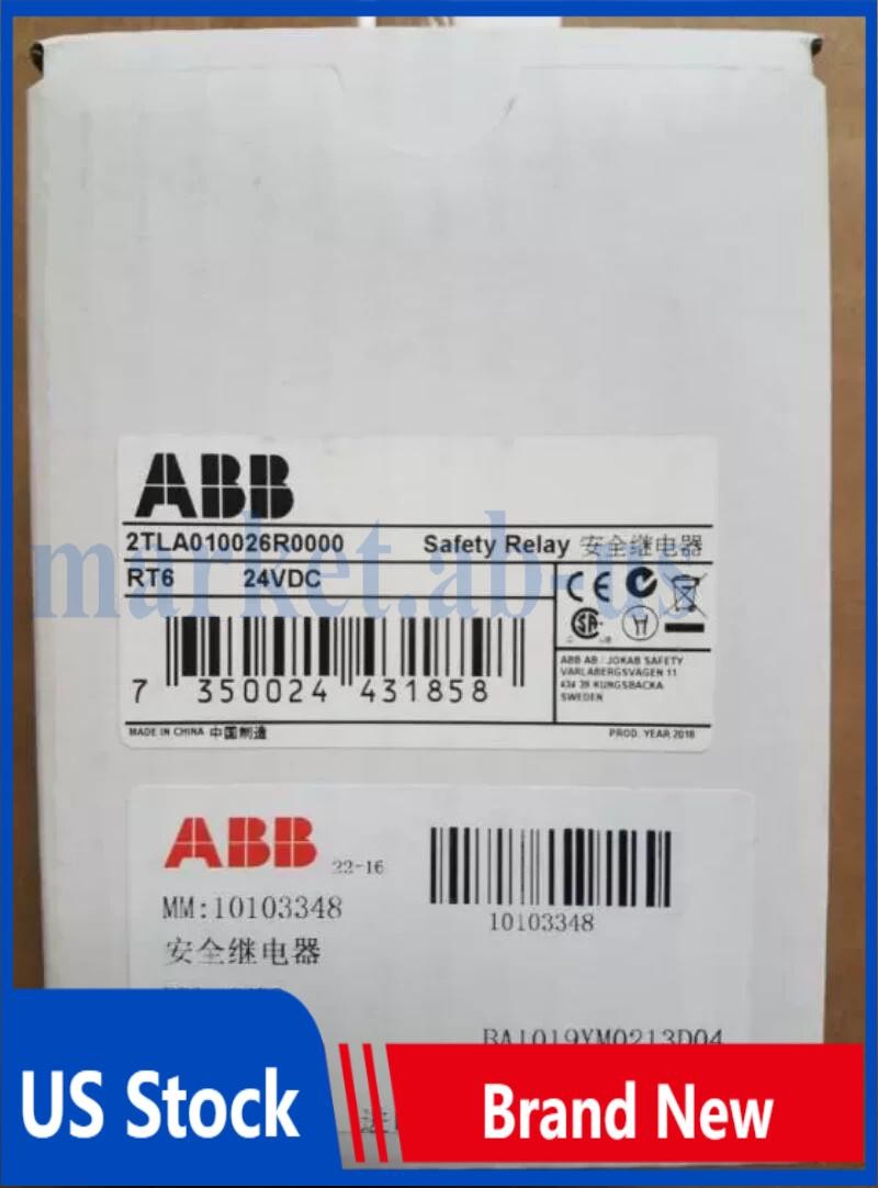 1pc ABB RT6 24VDC safety relay module 2TLA010026R0000 US Free TAX