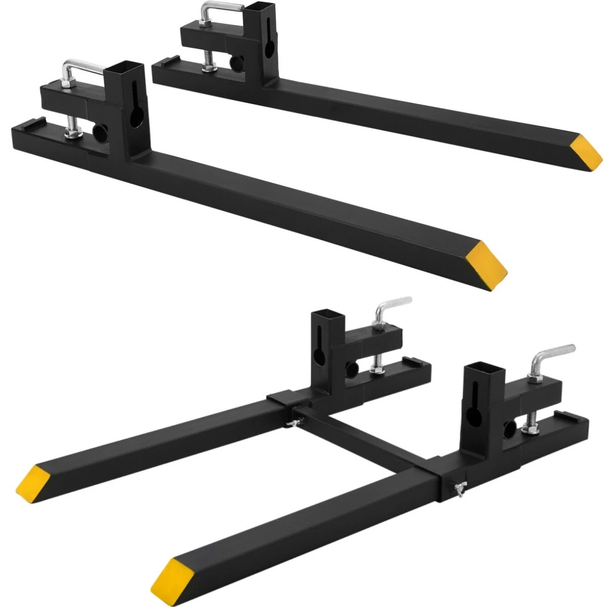 2500lb 4000lb Tractor Pallet Fork Bucket Clamp on Skid Steer Loader 43» 60»