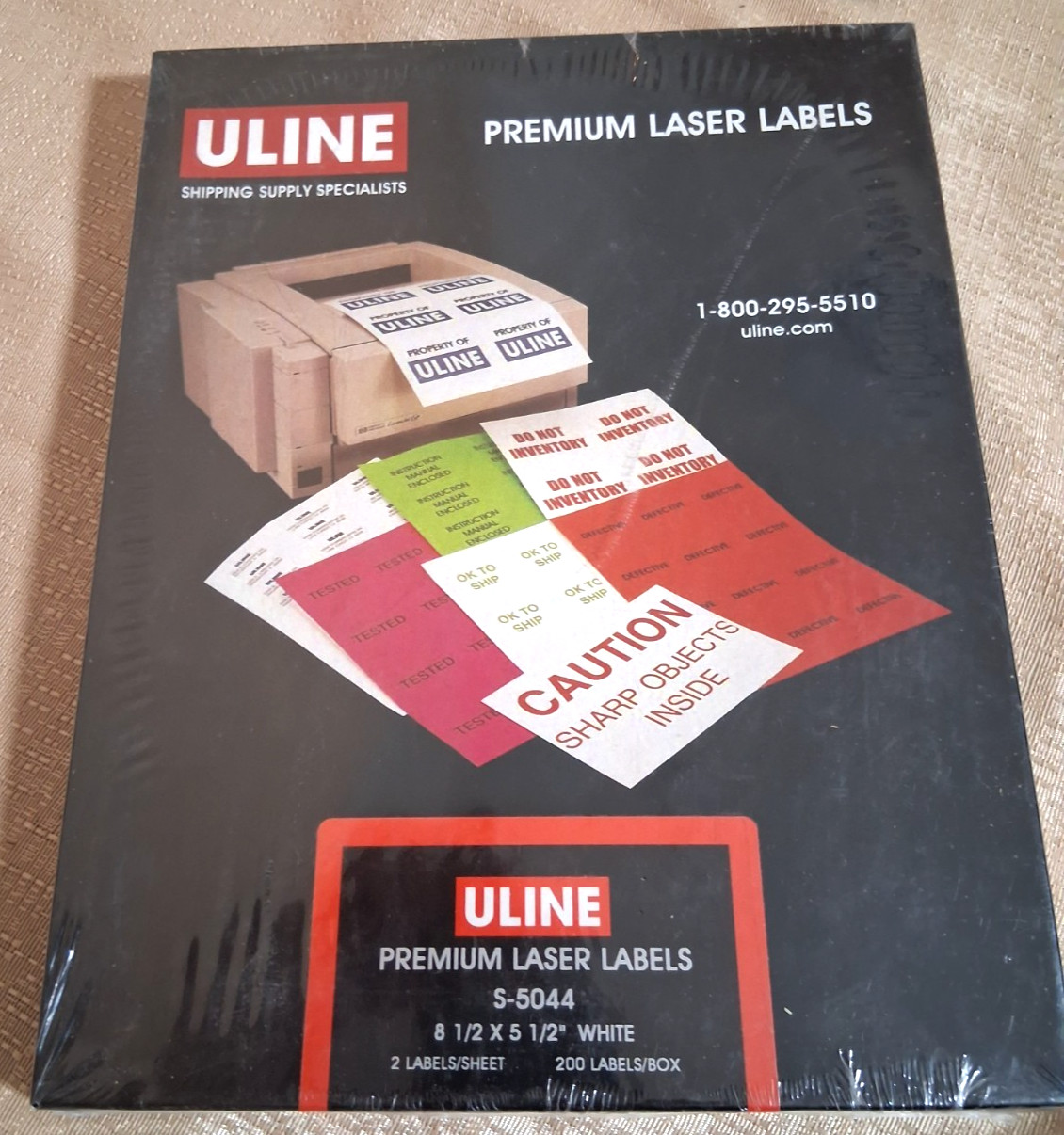 250 New WHITE Shipping Labels 5-1/2″ x 8-1/2″ 200 x ULINE & 50 x AVERY 5.5 x 8.5