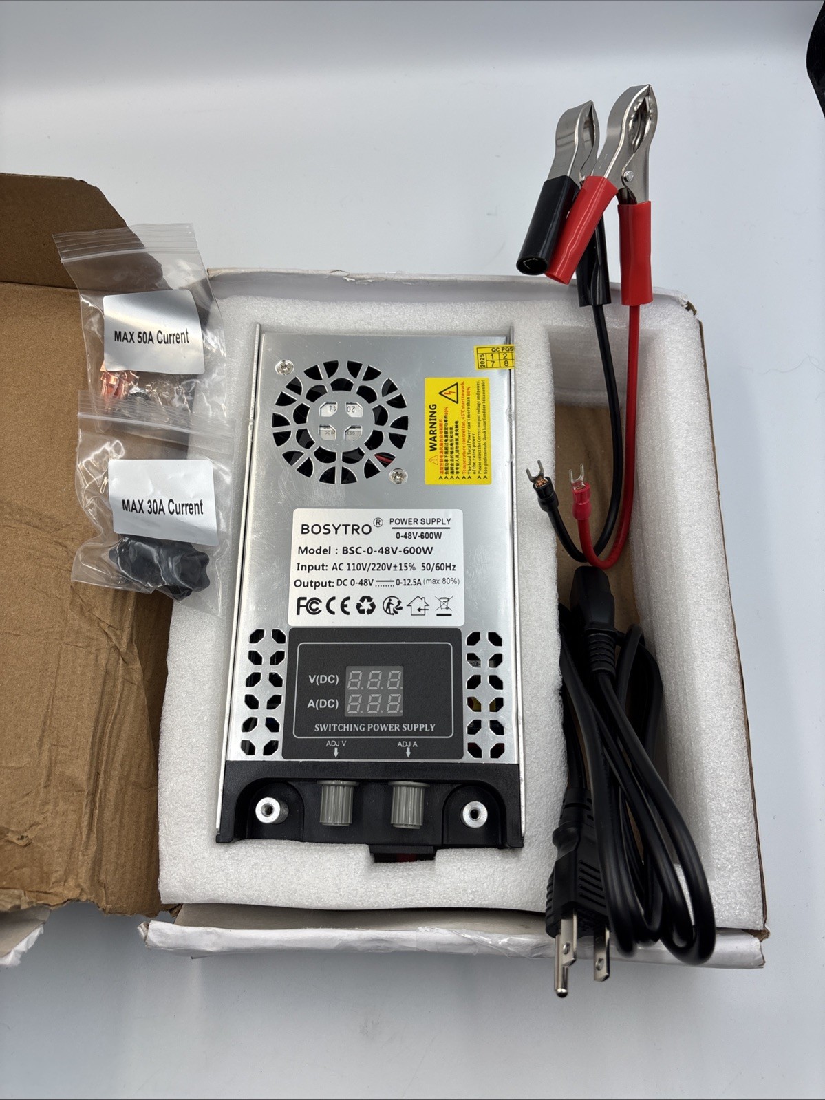 AC to DC Converter 110v/220 Power Supply Adjustable 0-48V 0-12.5A SMPS