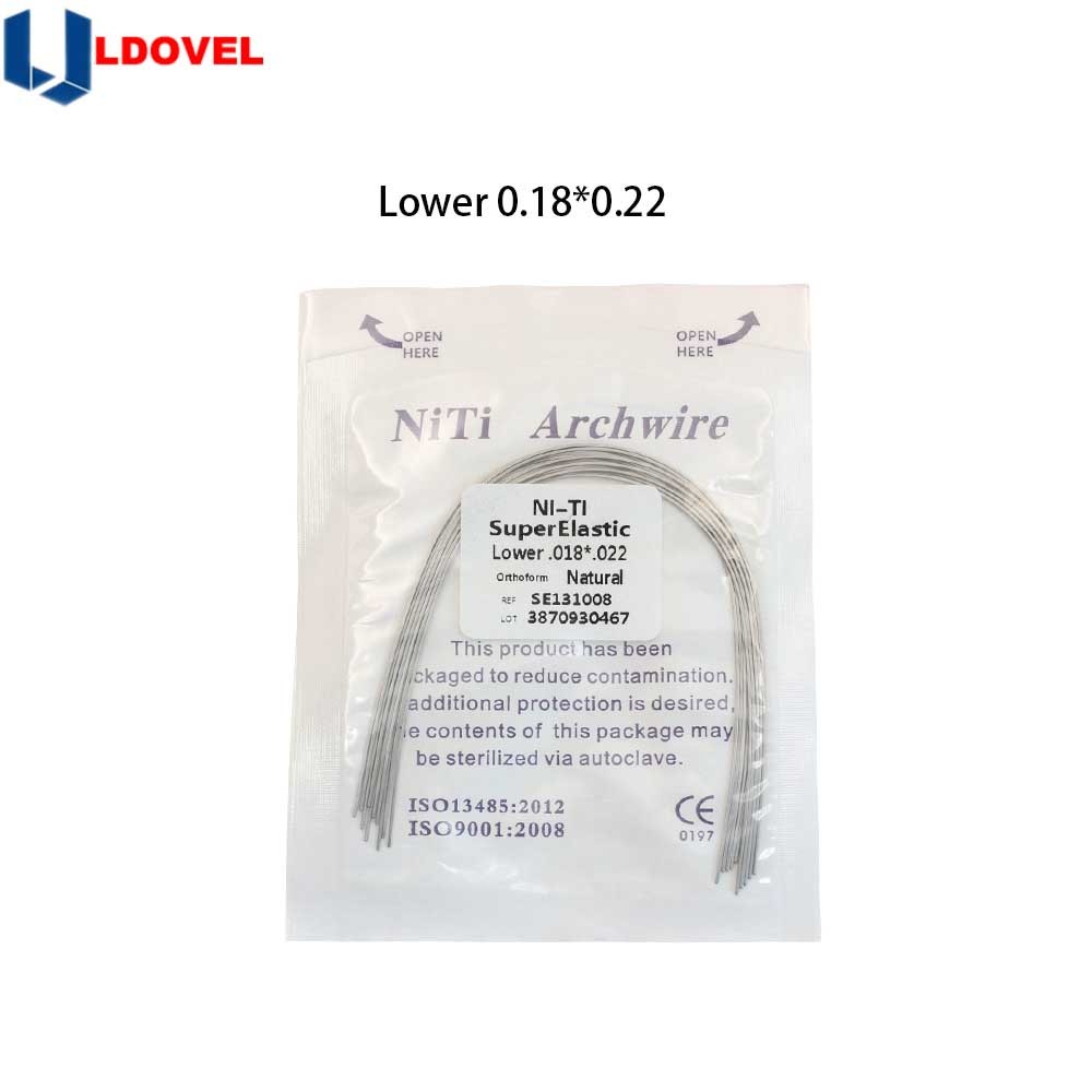 10pcs/pk Dental Ortho Elastic Niti Arch Wire Rectangular Natural Bracket Braces