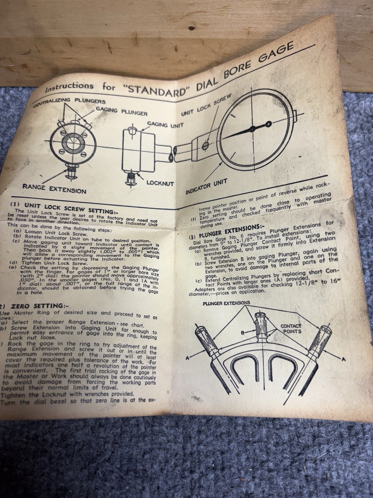 Standard Gage Company No 5 Dial Bore Gage 78MM-155MM 3.09″-6.625” 53374LR READ