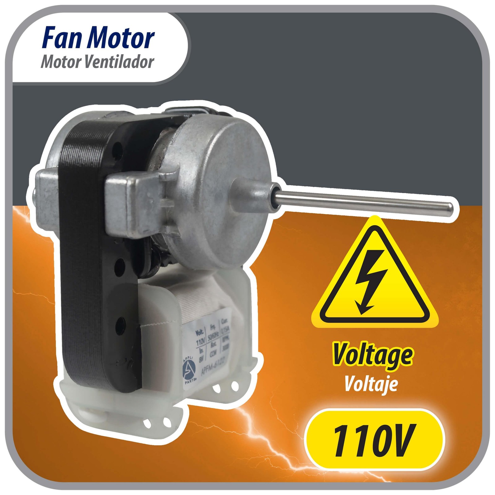 Appli Parts Evaporator Fan Motor replacement for original part numbers DAI6122 a