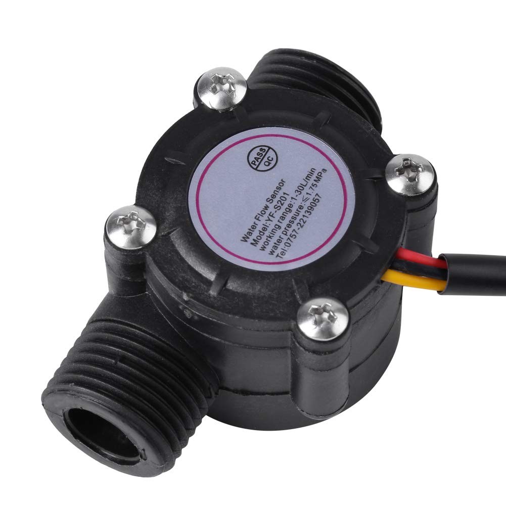 Flow Sensor DN15 G1/2 Hall Effect Water Flow Meter 130L/Min for Wa…
