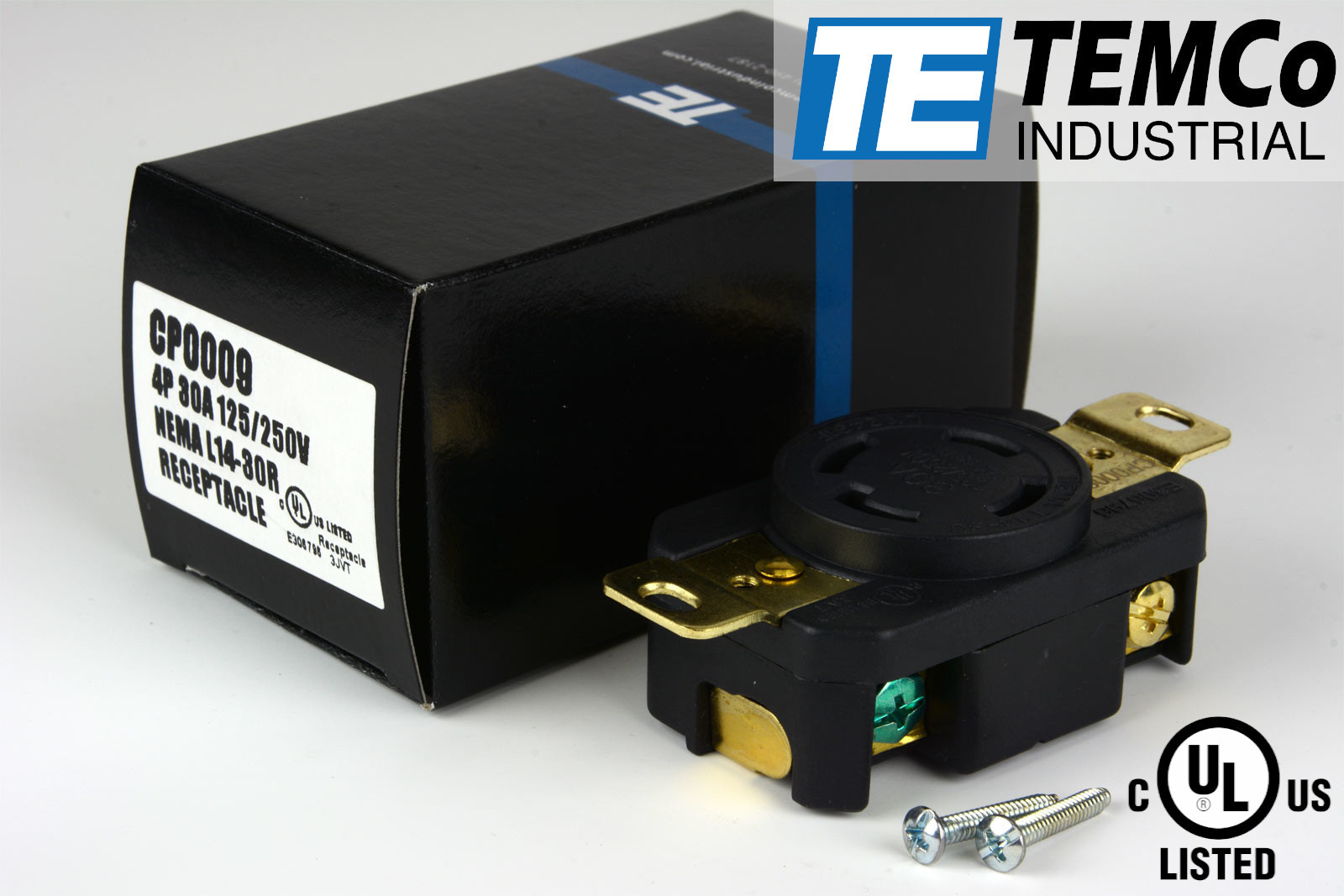 TEMCo NEMA L14-30R Female Receptacle 30A 125/250V Locking UL for Generator
