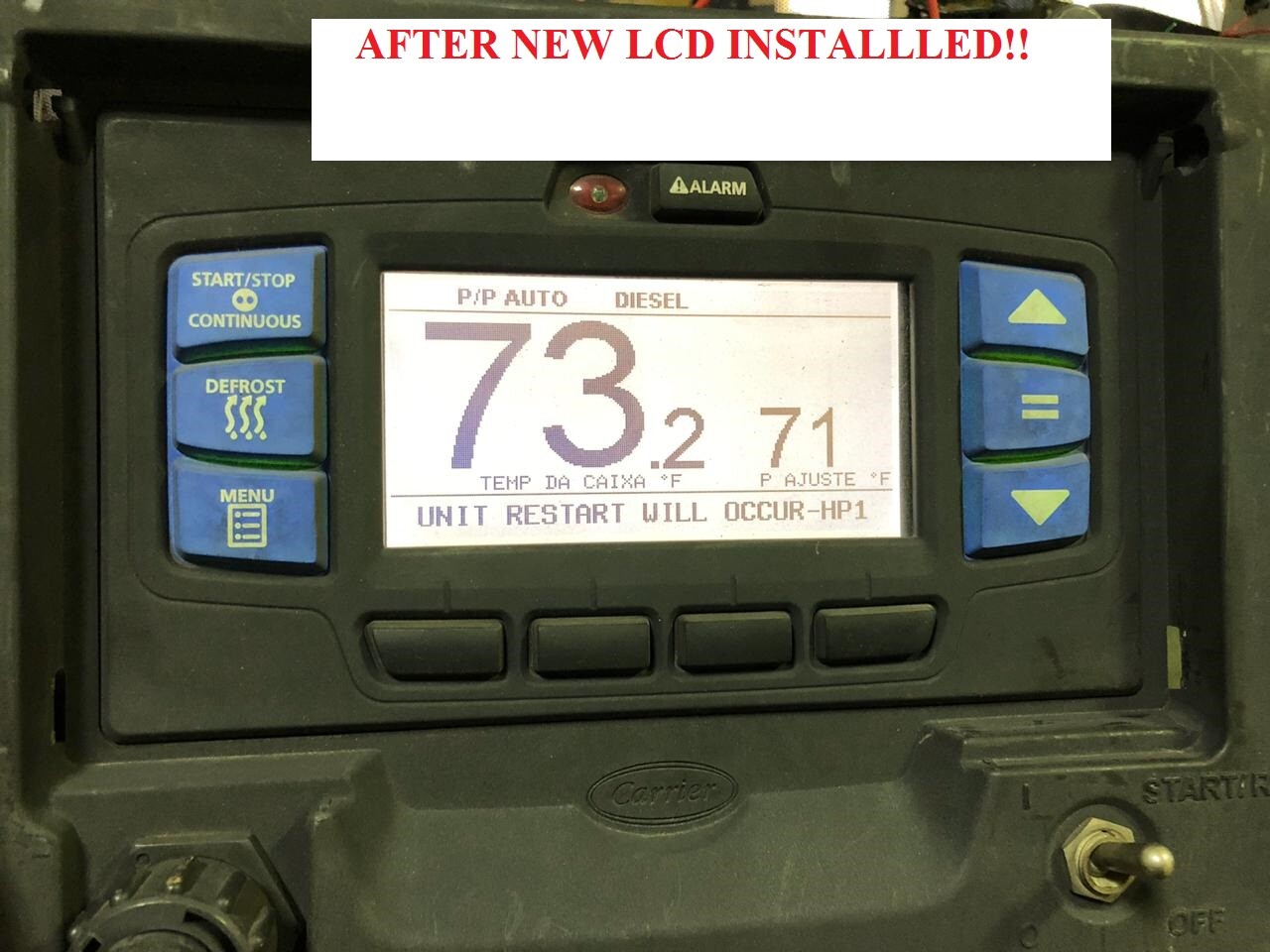 LCD DISPLAY REPLACEMENT FOR CARRIER Transicold X4 7500 7300 SDGG240128-01