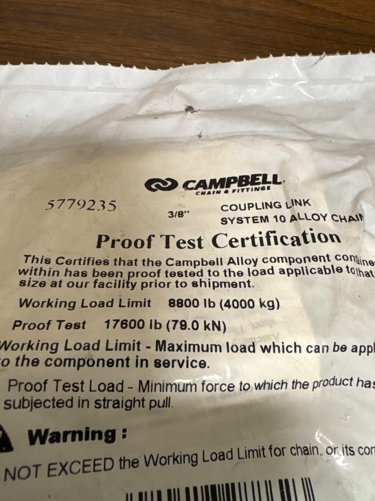 Campbell Chain & Fittings 5779235 3/8″ Quik-Alloy Coupling Link, Grade 100,