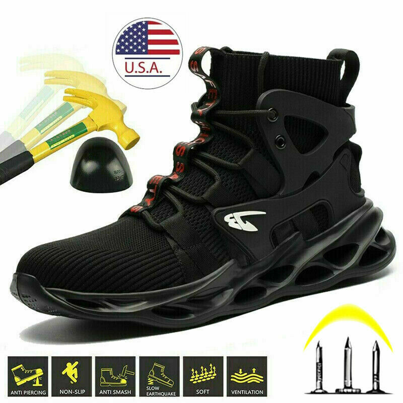 Mens Work Boots Sneaker Walking Waterproof Steel Toe Safety Shoes Hiking US
