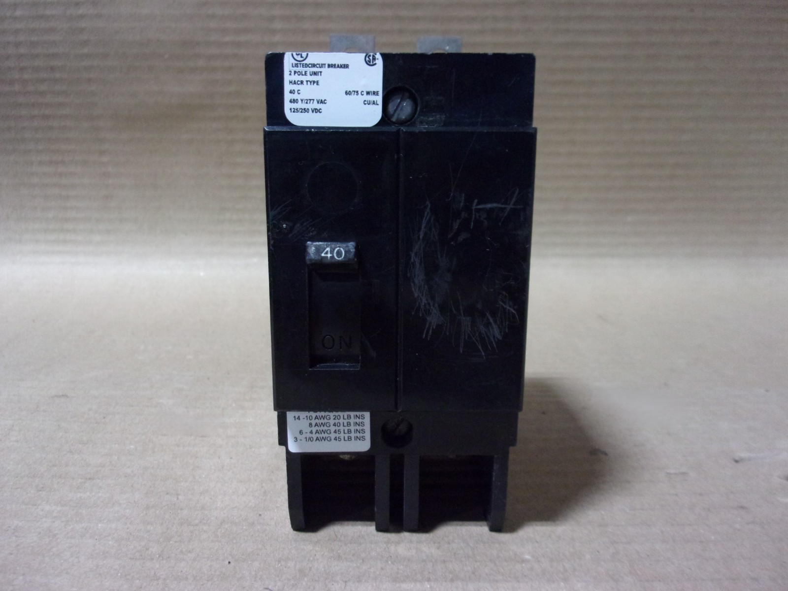 NEW Eaton Westinghouse GHB GHB2040 2 Pole 40 Amp 480/277V Circuit Breaker NTO AK