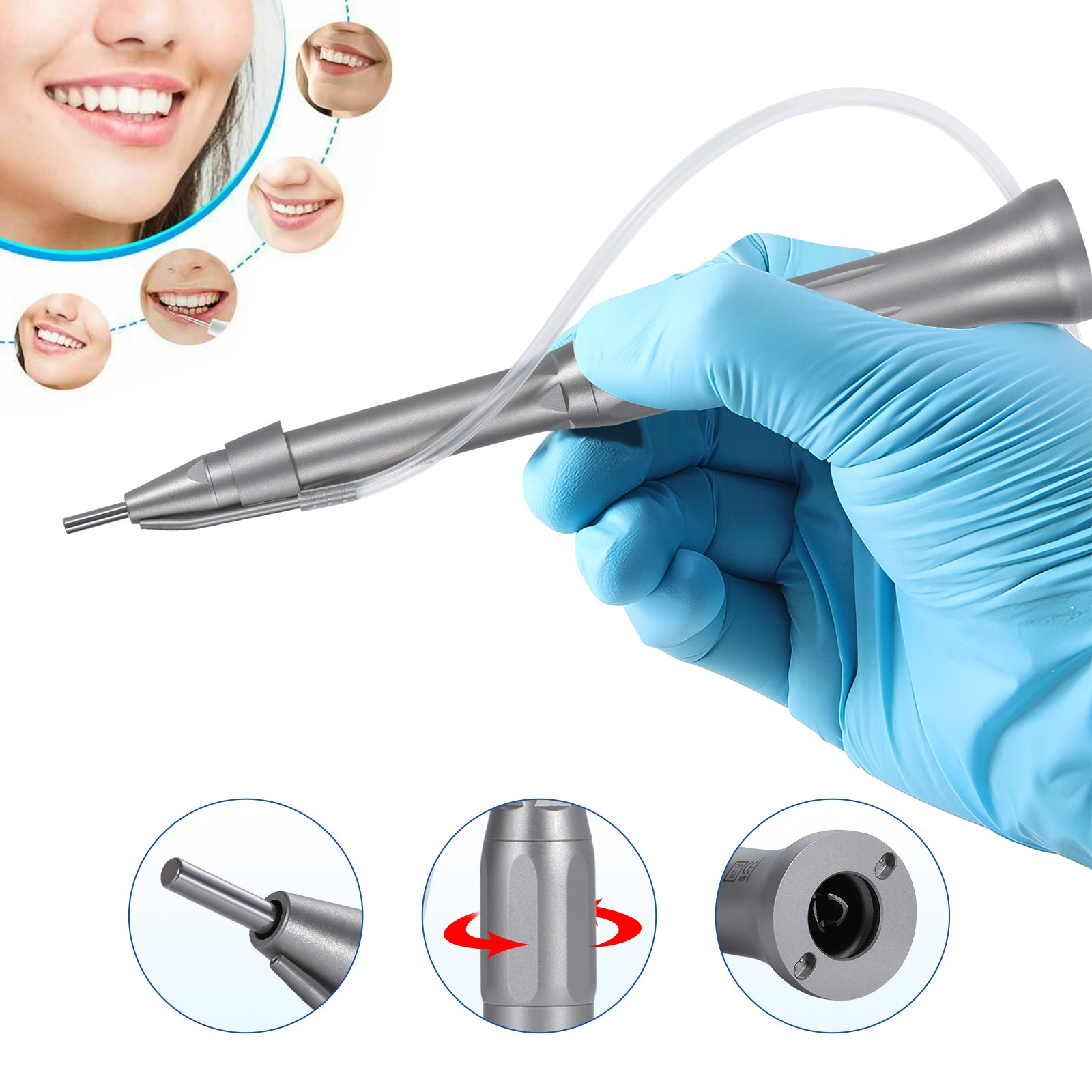 Dental Surgical Straight Cone Handpiece 1:1 Micro Surgery external Water Spray