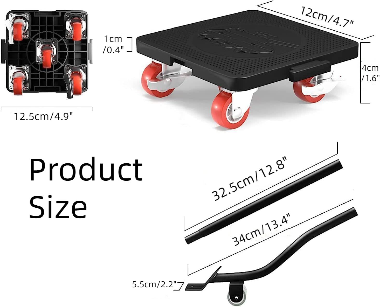 Heavy Furniture Mover Dolly Set with Lifter 5-Wheel Furniture Moving Tools US