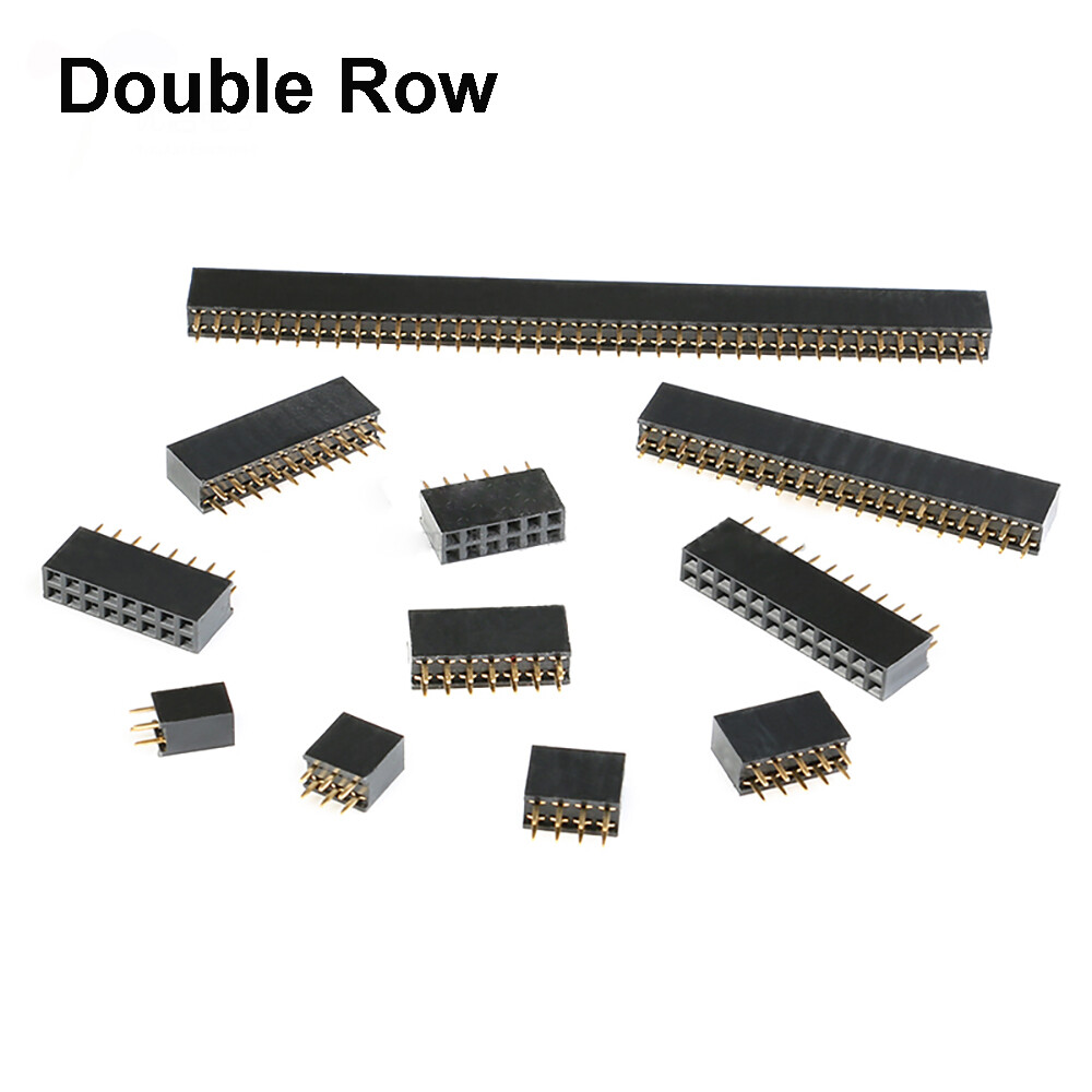 2.54mm 0.1″ PCB Header Vertical Female Socket Connector – Single Double Row