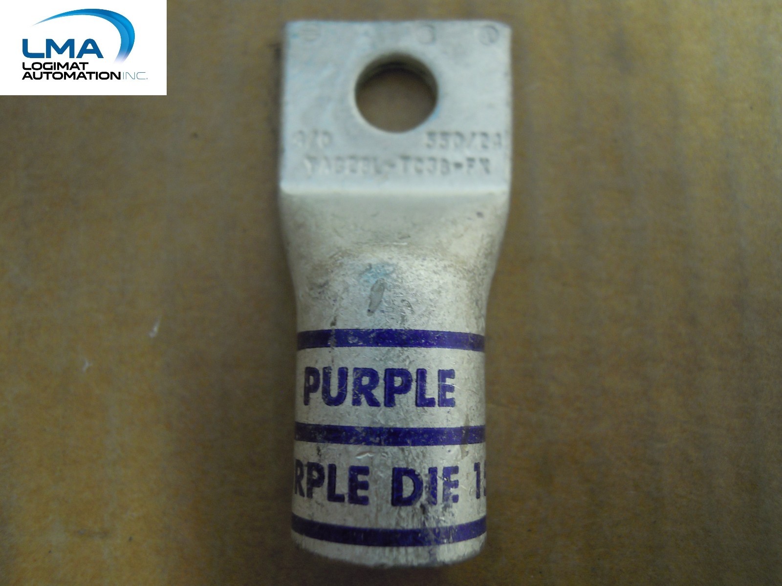 LOT of 2x COMPRESSION TERMINAL LUG 1-HOLE PURPLE DIE 15 WIRE 4/0***NEW
